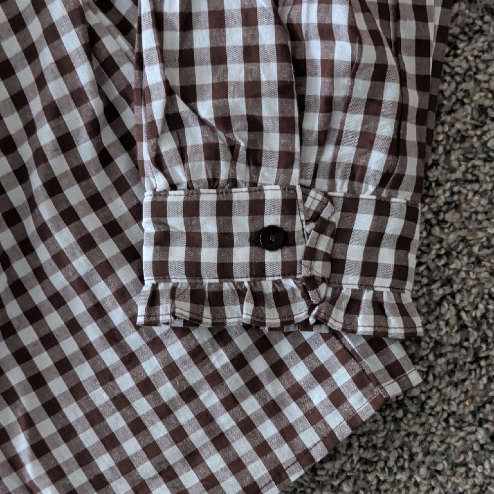 Checkered Ruffle Blouse - Picture 5 of 6